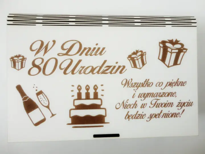 Wszystko co piękne i wymarzone, niech w Twoim życiu będzie spełnione! Idealny pomysł, co kupić 80 letniej kobiecie na urodziny.